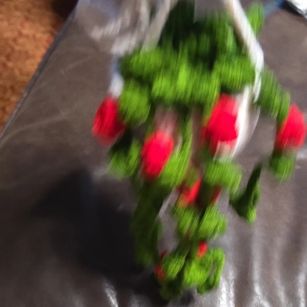 Handcrafted Green Faux Floral Hanging Accent